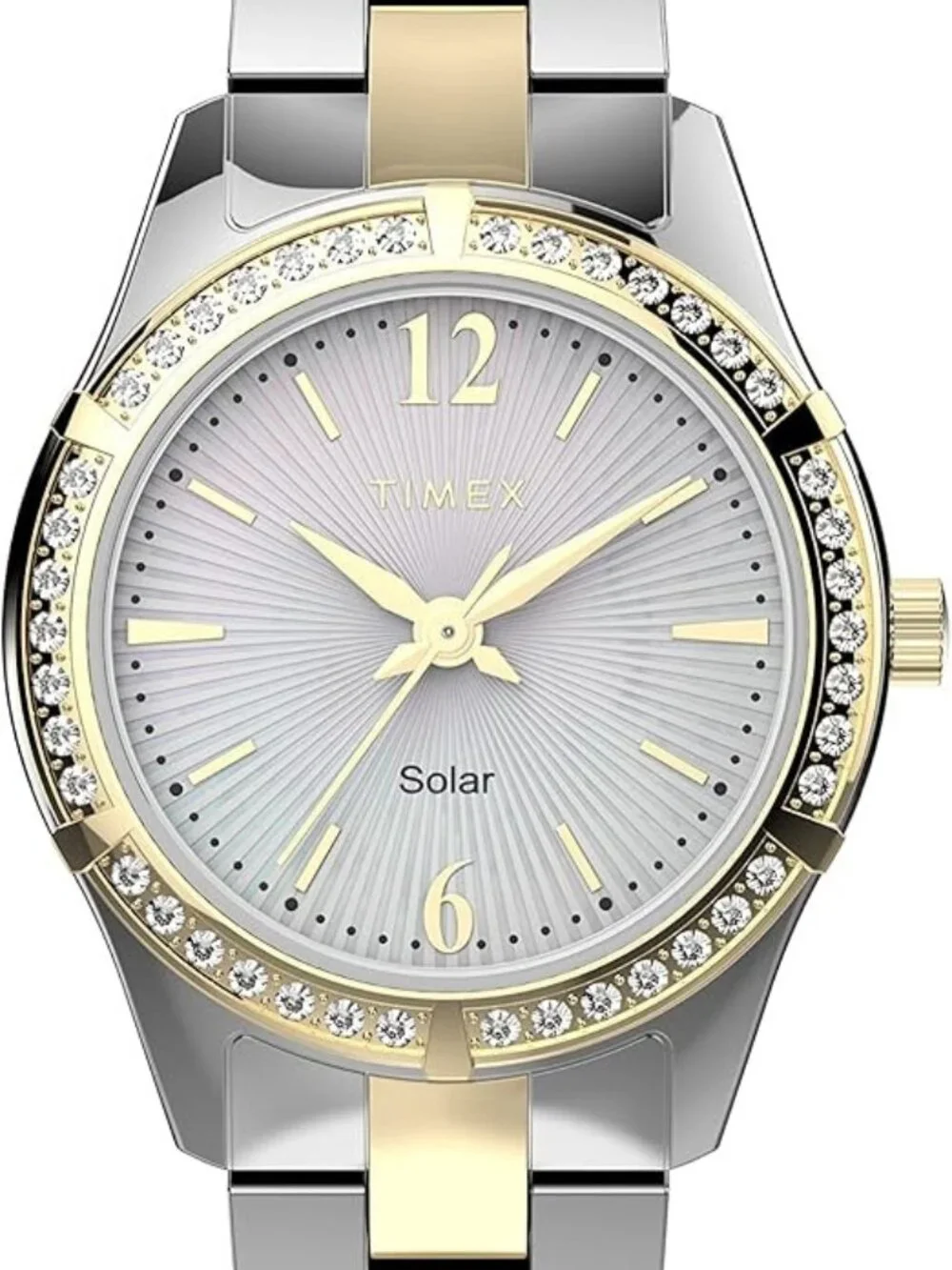 Timex Women's Solar Premium Dress 28mm Watch Two-Tone TW2V39500JI